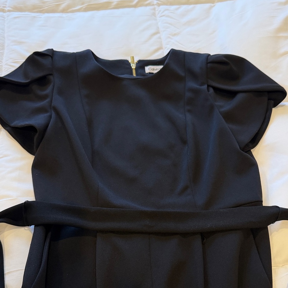 Calvin Klein Black jumpsuit with Stylish Sleeves